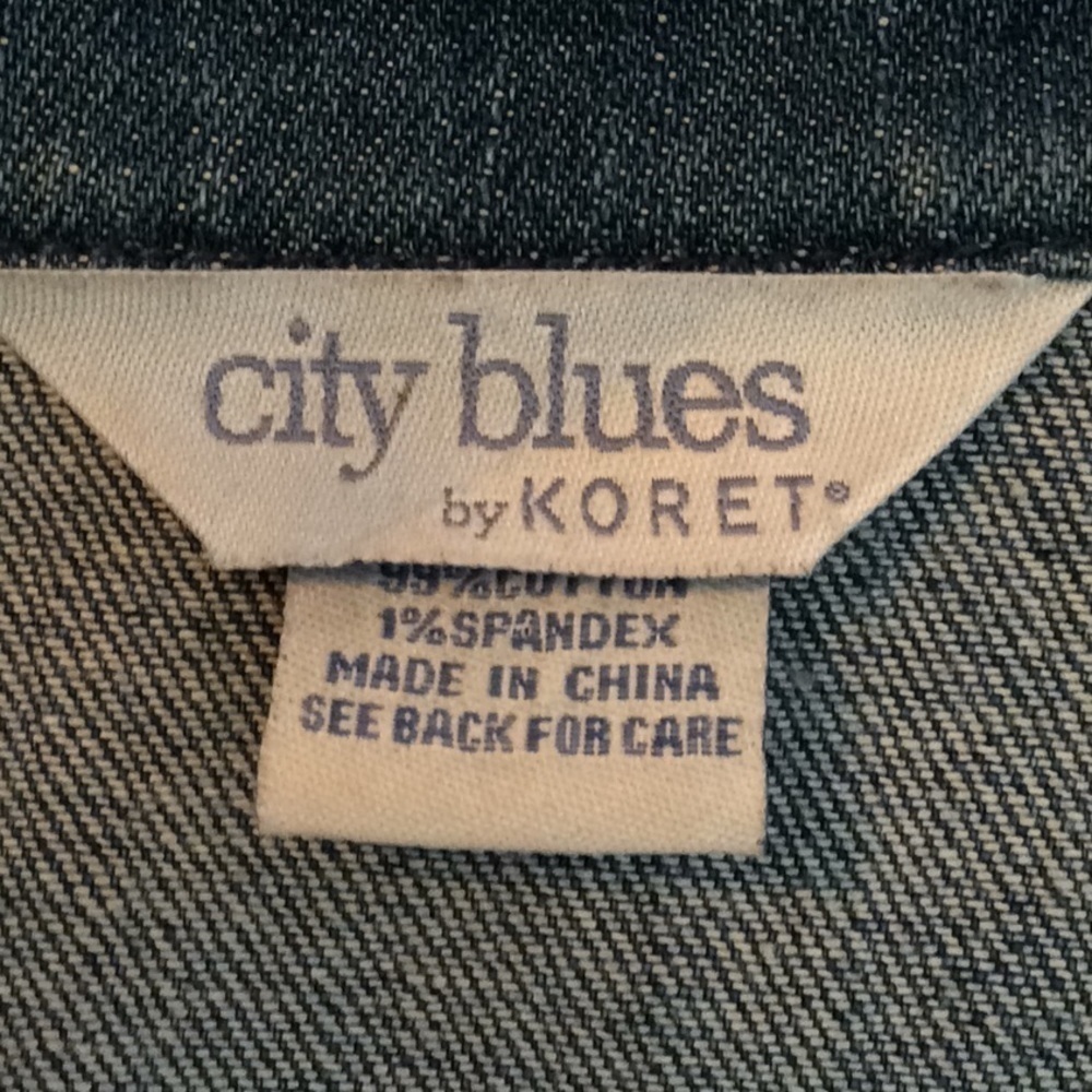 𝅺Koret City Blues Vintage Denim Jacket, XL, Blue - Picture 3 of 5
